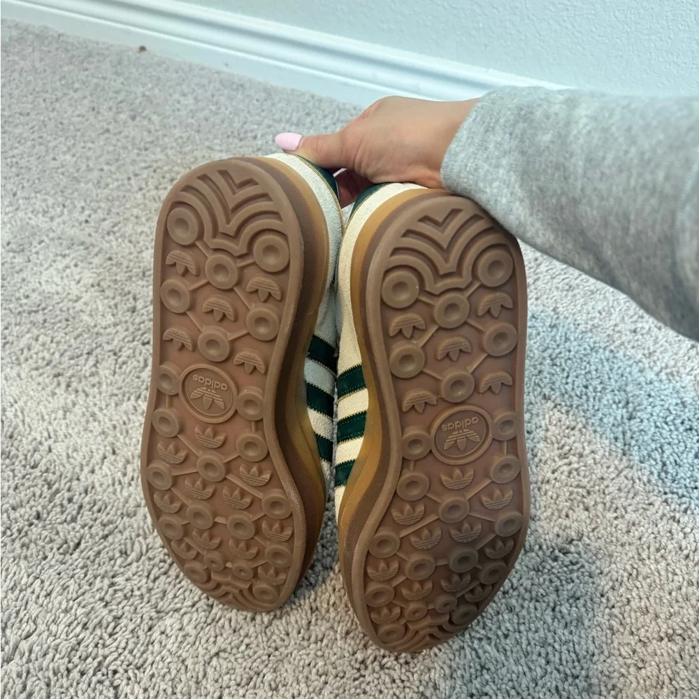 Adidas Women's Gazelle Sneakers - Green and Beige - Picture 6 of 6